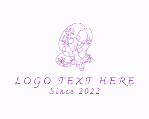 Goddess - Floral Woman Deity logo design