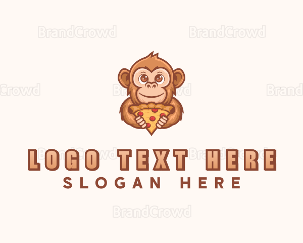 Monkey Pizza Restaurant Logo