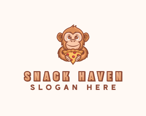 Monkey Pizza Restaurant logo design