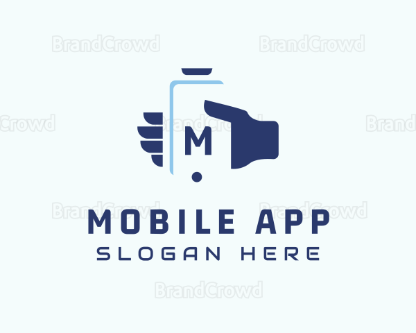 Mobile Phone Hand App Logo