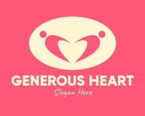 Fitness People Heart  logo design