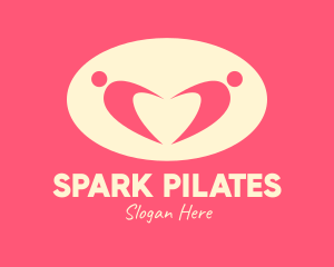Online Dating - Fitness People Heart logo design