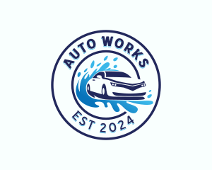 Auto Car Washing logo design