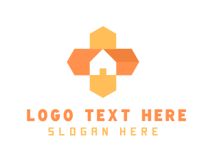 Mortgage - Orange House Cross logo design
