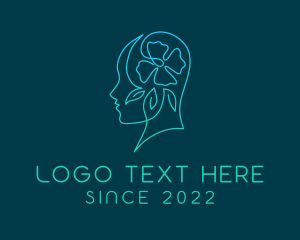 Coworking - Flower Mental Health Wellness logo design