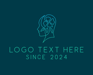 Teal - Flower Mental Health Wellness logo design