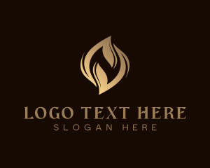 Lettermark - Elegant Flame Letter N logo design