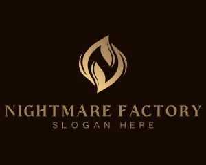 Elegant Flame Letter N logo design