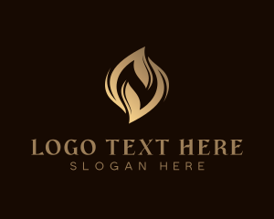 Flame - Elegant Flame Letter N logo design