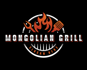 Grill Fire Restaurant logo design