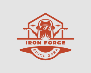 Welding Helmet Ironworks  logo design