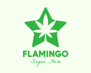 Colorful - Green Star Cannabis logo design