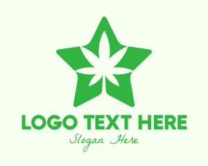 Herbal Medicine - Green Star Cannabis logo design