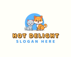 Cat Dog Pet logo design