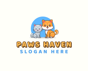 Cat Dog Pet logo design