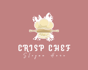 Toque Rolling Pin Chef logo design