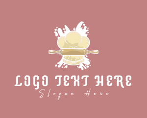 Food - Toque Rolling Pin Chef logo design