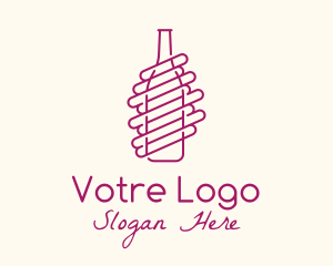 Wine Bottle Chain Logo