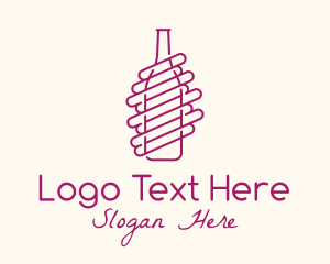 Wine Bottle Chain Logo