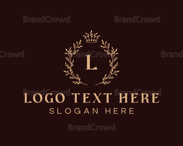 Floral Wreath Crown Logo