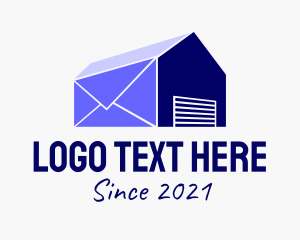 Parcel - Blue Garage Mail logo design