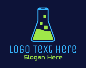 Smartphone - Mobile Chemistry Lab logo design