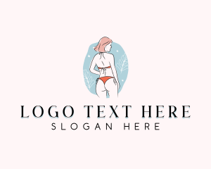 Lingerie - Sexy Bikini Girl logo design