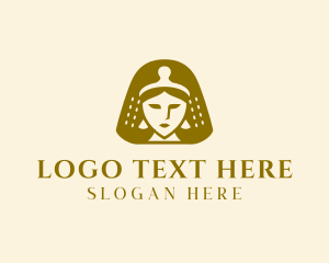 Spa - Egyptian Queen Lady logo design