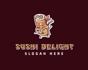 Sushi - Japanese Sushi Samurai logo design