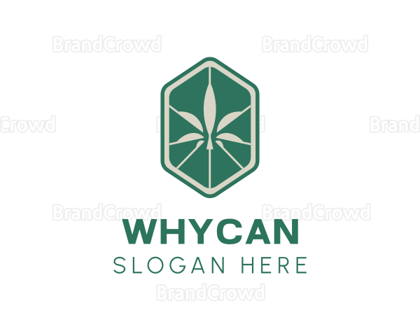 Hexagon Weed Cannabis Logo
