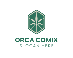 Hexagon Weed Cannabis Logo