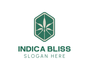 Indica - Hexagon Weed Cannabis logo design