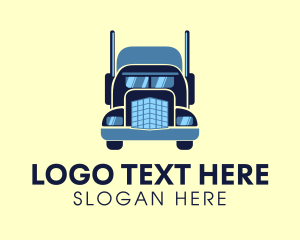 Driver - Heavy Duty Shipping Truck logo design