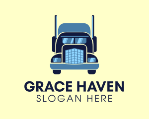 Tow Truck - Heavy Duty Shipping Truck logo design