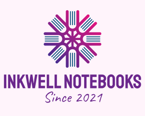 Notebook - Gradient Book Flower logo design