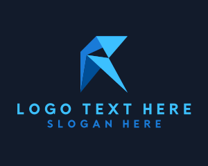 Hebrew - Geometric Polygon Letter R logo design