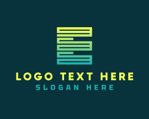 Modern - Maze Software Letter E Company logo design