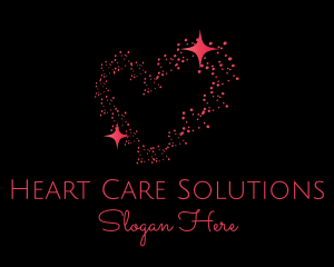 Red Starry Heart  logo design