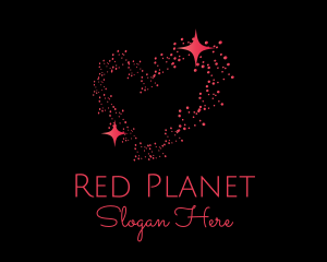 Red Starry Heart  logo design