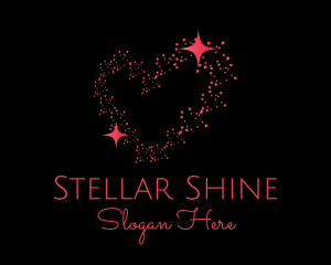 Red Starry Heart  logo design