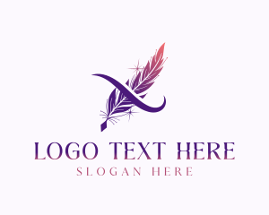 Calligraphy - Feather Quill Calligraphy logo design