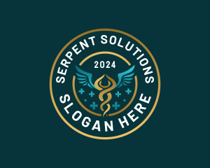 Serpent - Medical Wings Clinic logo design