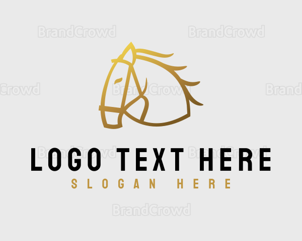 Minimalist Horse Stalion Logo