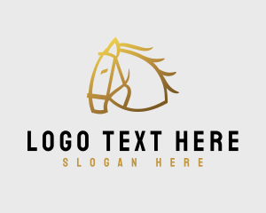 Farming - Minimalist Horse Stalion logo design