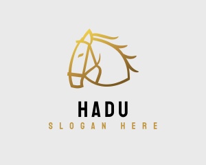 Minimalist Horse Stalion Logo