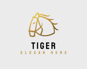 Minimalist Horse Stalion Logo