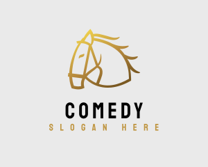 Minimalist Horse Stalion Logo