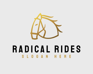 Minimalist Horse Stalion logo design