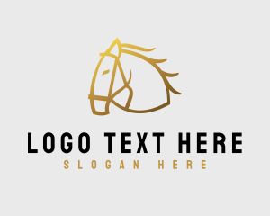 Minimalist Horse Stalion Logo