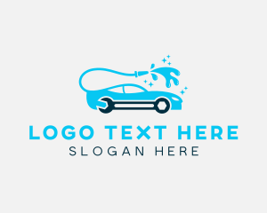 Car Cleaning - Wrench Auto Car Washing logo design